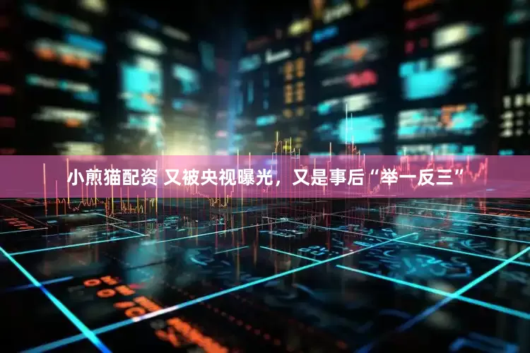 小煎猫配资 又被央视曝光，又是事后“举一反三”